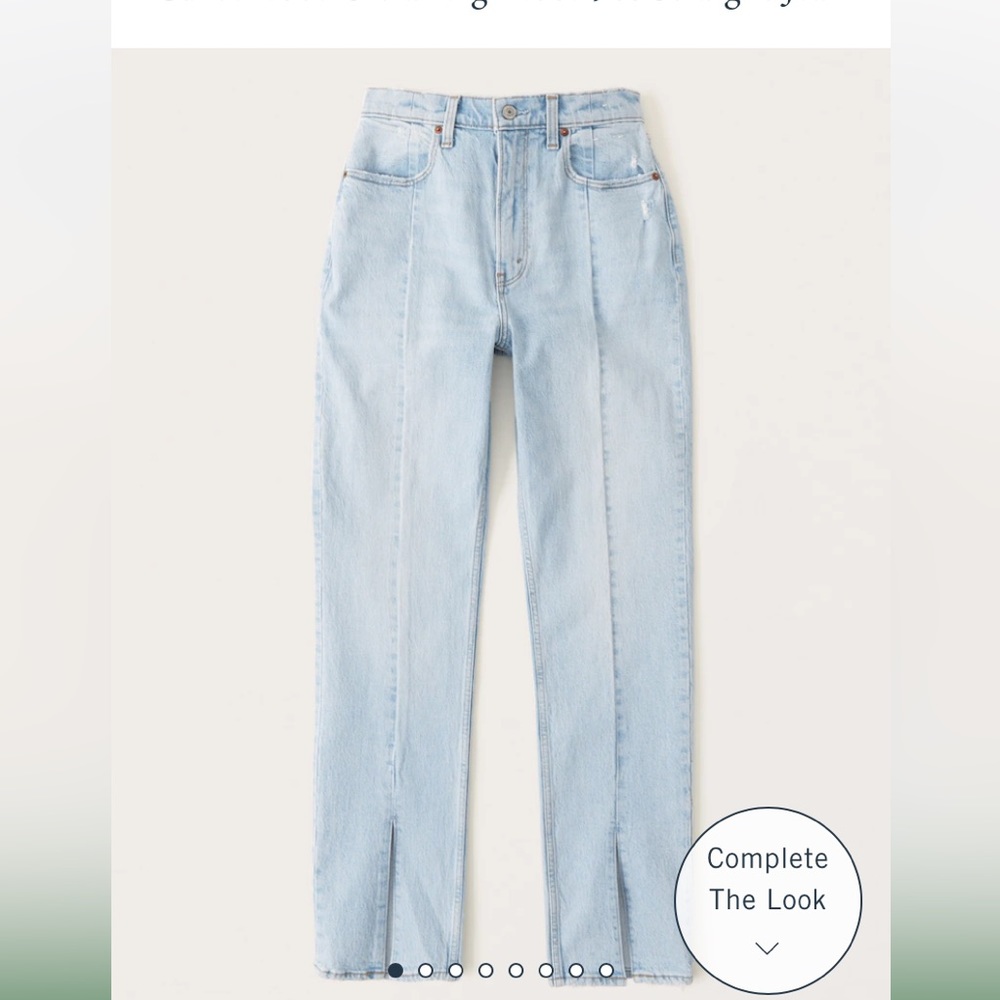 Abercrombie & Fitch Curve Love Ultra High Rise Ankle Straight jeans